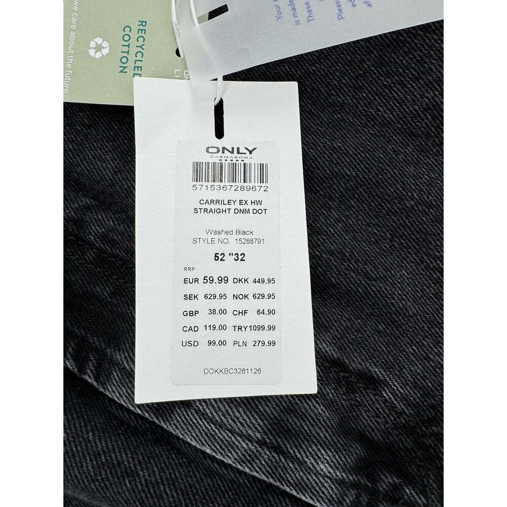 ONLY CARMAKOMA jeans plus size 52/32 grunge normcore High Waist Straight Leg NWT - Picture 5 of 16